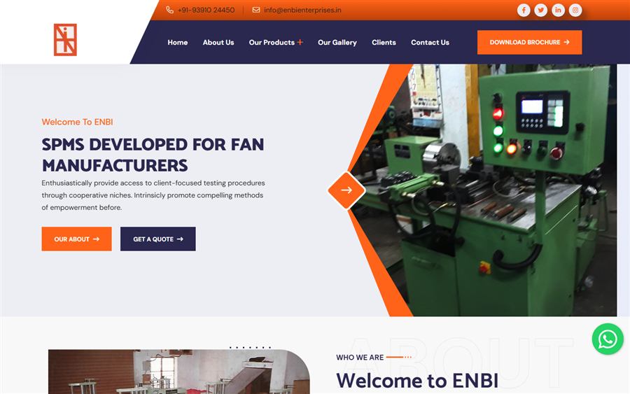 ENBI Enterprise website