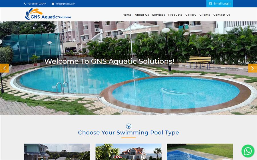 GNS Aquatic Solutions website