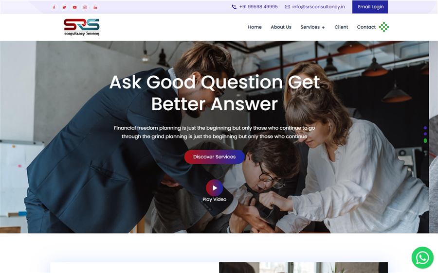SRS Consultancy website