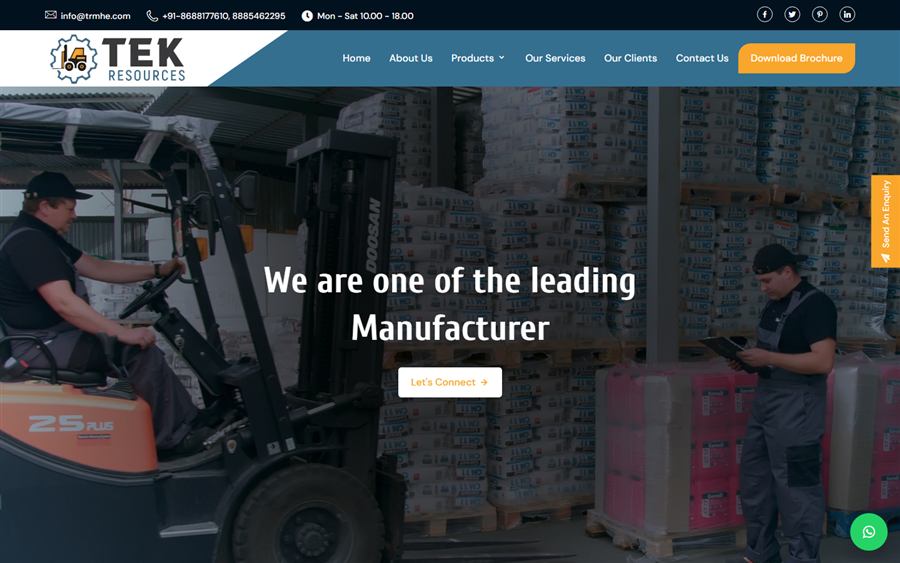 Tek Resources website