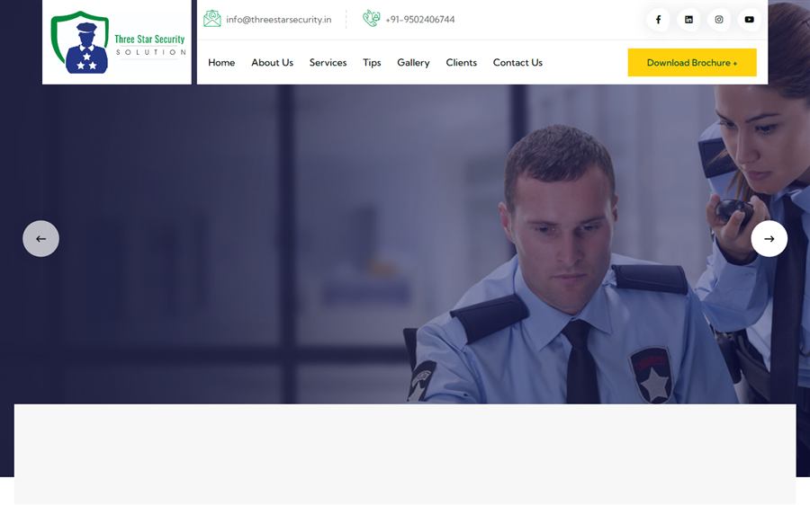 Three Star Security Solution website